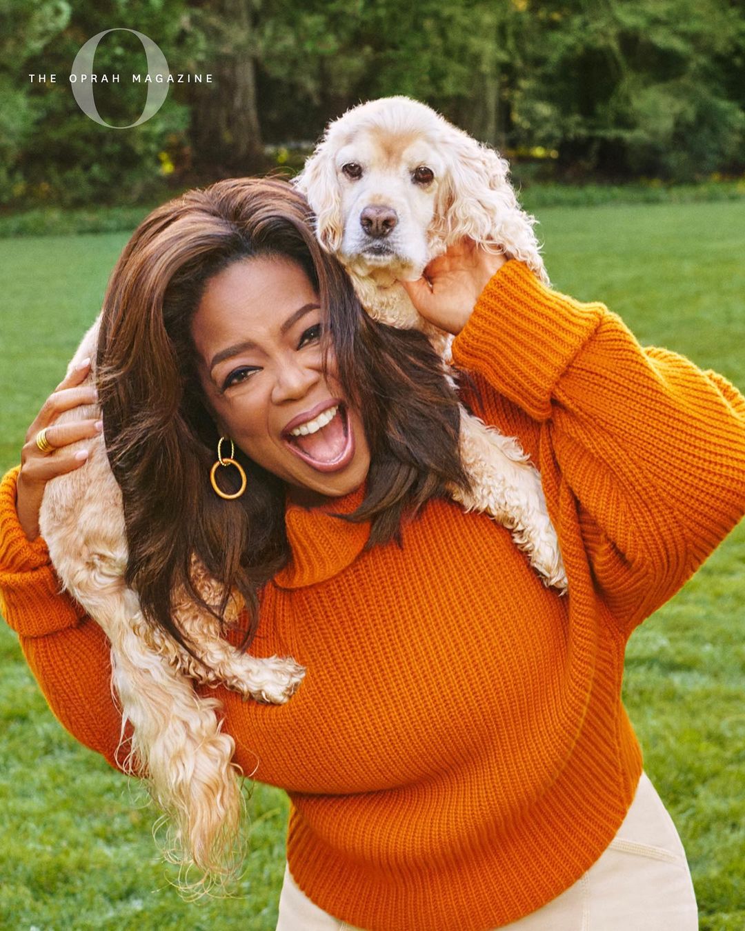 Oprah Winfrey and Her Dog Sadie
