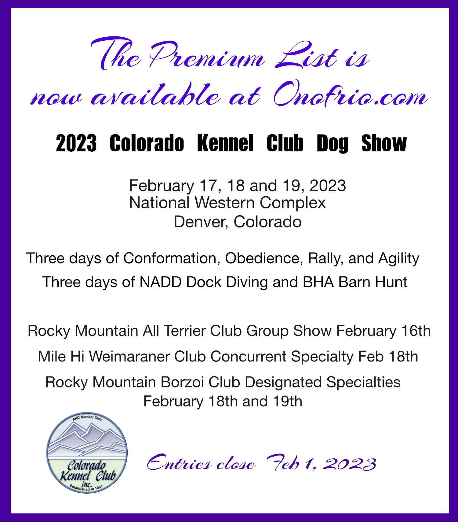 The Colorado Kennel Club Dog Show