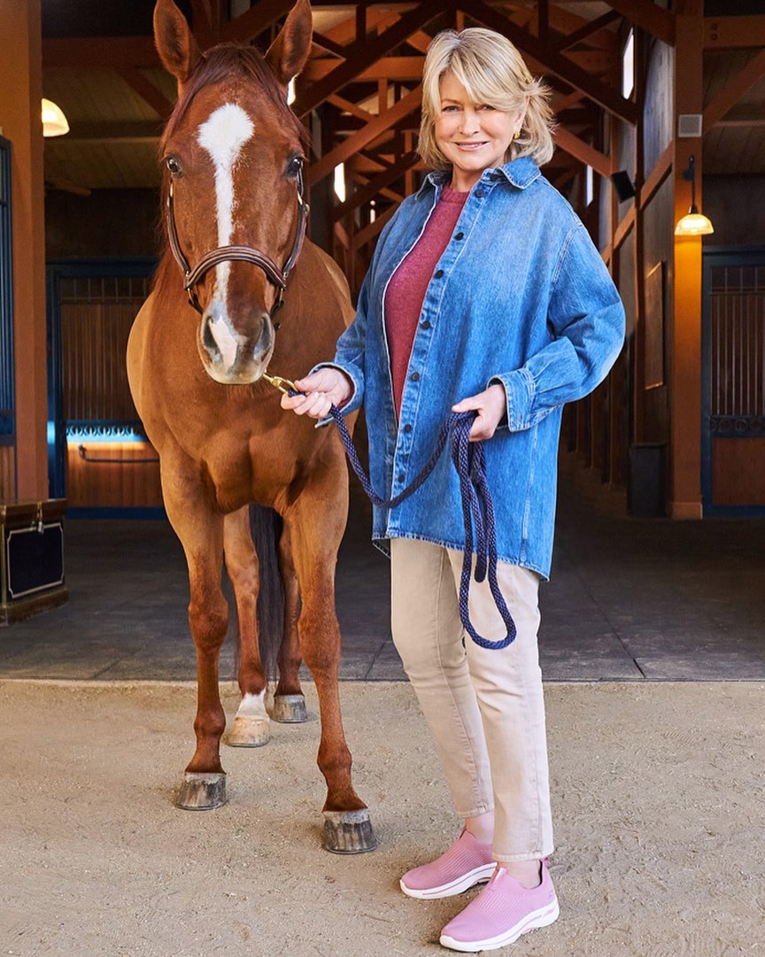Martha Stewart and one of her Horses