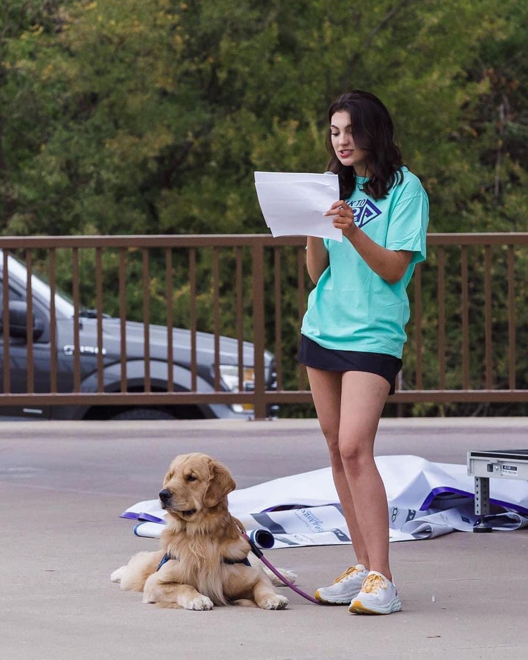Alison Appleby and Her Adorable Golden Retriever Service Dog