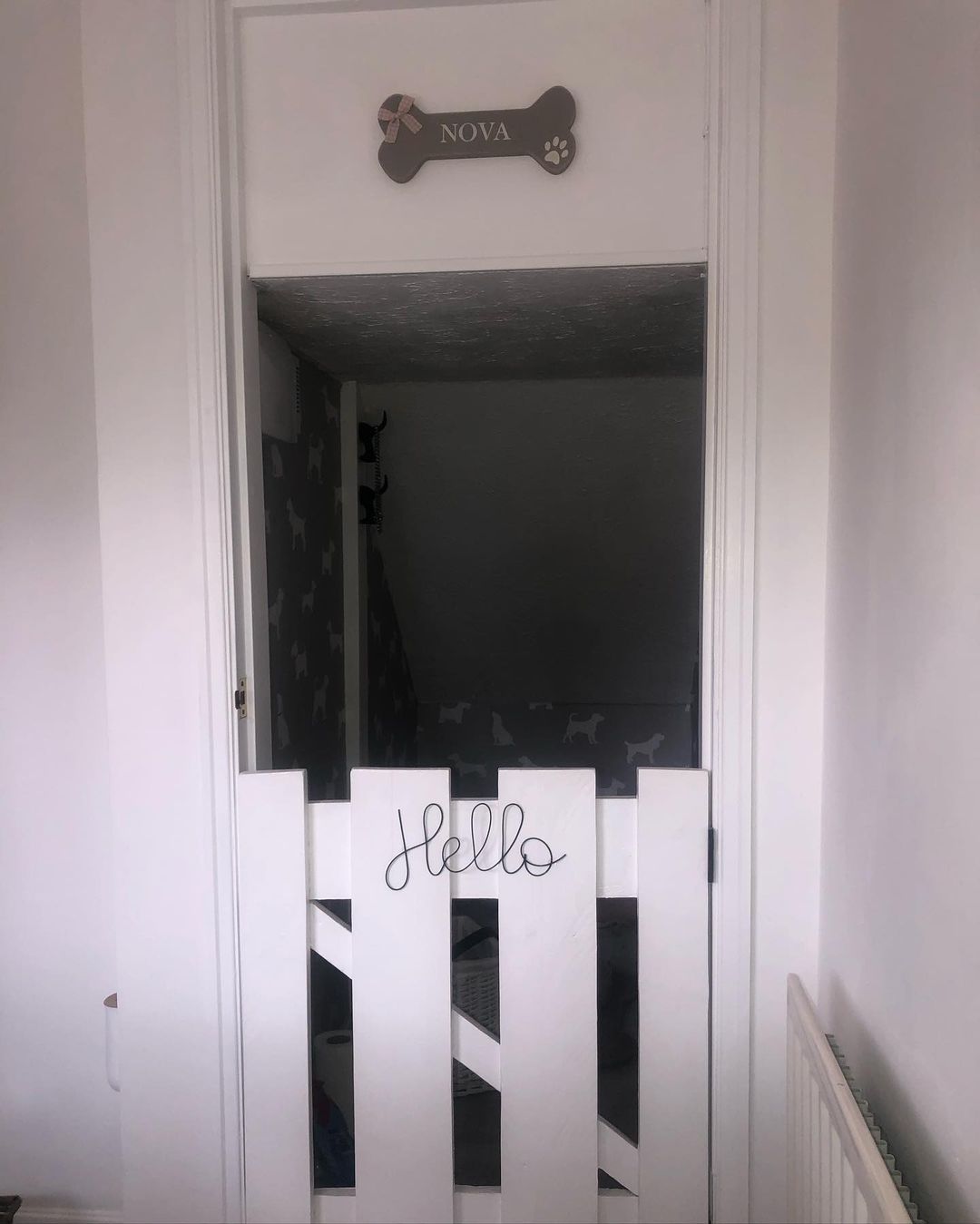 A dog room made under stair case