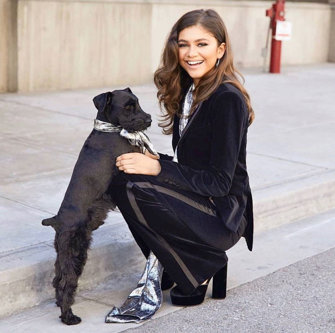 Zendaya and her dog Noon Coleman