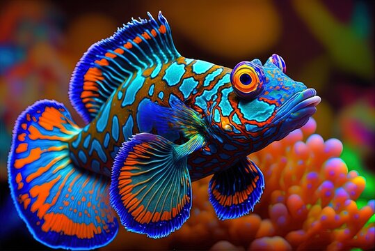 A colorful Dragonet fish