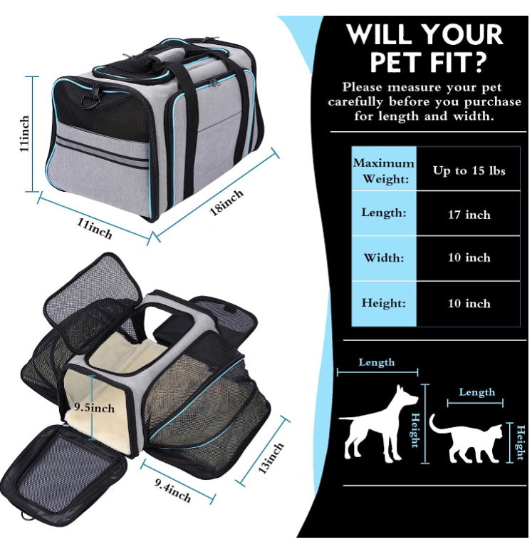 GOOSUO Expandable Pet Carrier