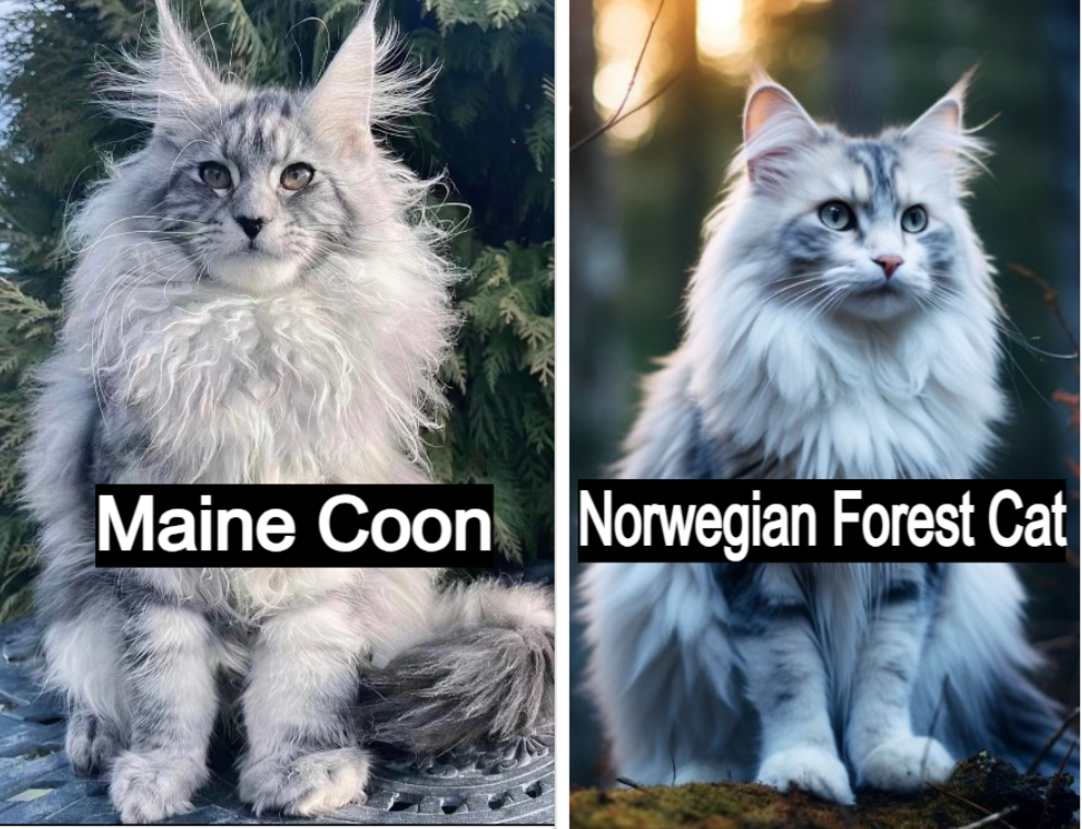 Maine Coon and Norwegian Forest Cat